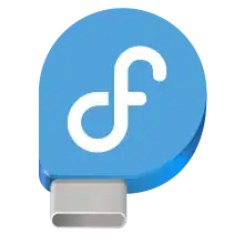 Description de l'image Fedora Media Writer 2021 logo.svg.