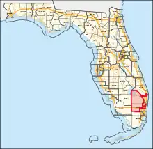 Description de l'image Florida's 20th congressional district (since 2023).svg.