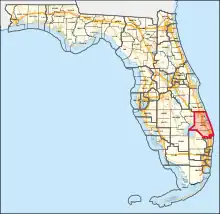 Description de l'image Florida's 21st congressional district (since 2023).svg.