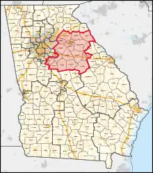 Description de l'image Georgia's 10th congressional district (since 2023).svg.