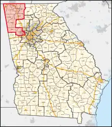 Description de l'image Georgia's 14th congressional district (since 2023).svg.