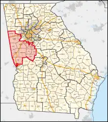 Description de l'image Georgia's 3rd congressional district (since 2023).svg.