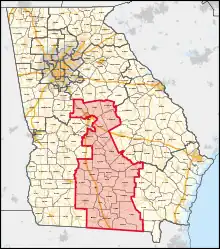 Description de l'image Georgia's 8th congressional district (since 2023).svg.