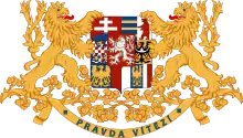 Description de l'image Greater coat of arms of Czechoslovakia (1918-1938 and 1945-1961).svg.