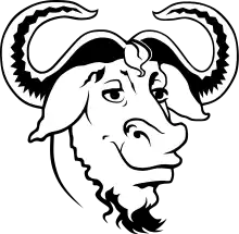 Description de l'image Heckert GNU white.svg.