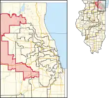 Description de l'image Illinois's 11th congressional district (since 2023).svg.