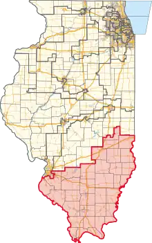 Description de l'image Illinois's 12th congressional district (since 2023).svg.