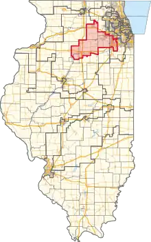 Description de l'image Illinois's 14th congressional district (since 2023).svg.