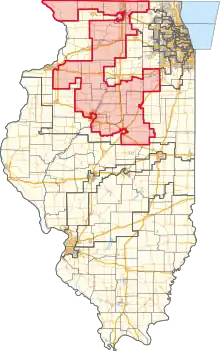 Description de l'image Illinois's 16th congressional district (since 2023).svg.