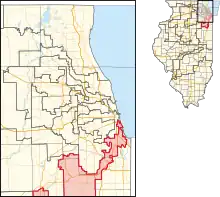 Description de l'image Illinois's 1st congressional district (since 2023).svg.