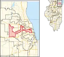 Description de l'image Illinois's 3rd congressional district (since 2023).svg.