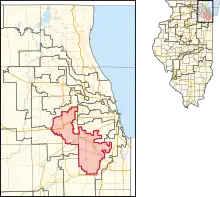 Description de l'image Illinois's 6th congressional district (since 2023).svg.