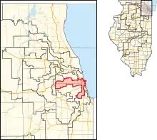 Description de l'image Illinois's 7th congressional district (since 2023).svg.