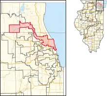 Description de l'image Illinois's 9th congressional district (since 2023).svg.