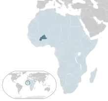 Description de l'image Location Burkina Faso AU Africa.svg.