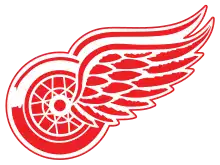 Logo des Red Wings représentant une roue ailée rouge.