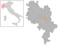 Localisation de Azzano d'Asti