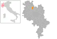 Localisation de Montechiaro d'Asti