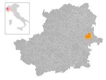 Localisation de Chivasso