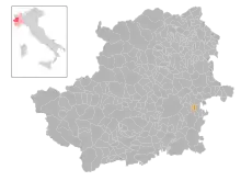 Localisation de Montaldo Torinese