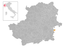 Localisation de Moriondo Torinese