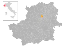 Localisation de Rocca Canavese