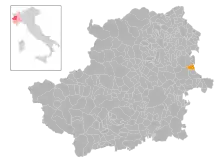 Localisation de Rondissone