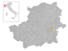 Localisation de San Mauro Torinese