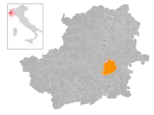 Localisation de Turin