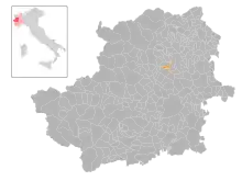 Localisation de Vauda Canavese