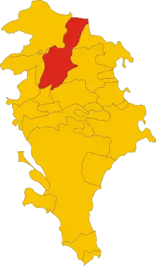 Localisation de Carlentini