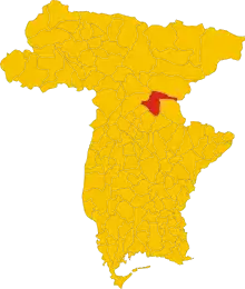 Localisation de Lusevera