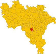 Localisation de Montebello della Battaglia