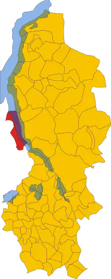 Localisation de Oliveto Lario