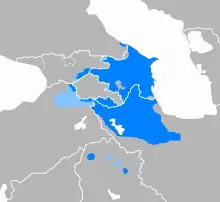 Description de l'image Map of the Azerbaijani language.svg.