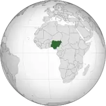 Description de l'image Nigeria (orthographic projection).svg.
