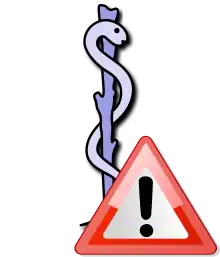 Description de l'image P medicine caution.svg.