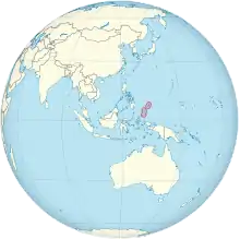 Description de l'image Palau on the globe (Southeast Asia centered) (small islands magnified).svg.