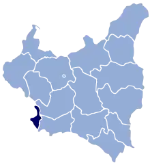 Description de l'image Poland Voivodeships adminstrative division 1930 Silesian Voivodeship.svg.