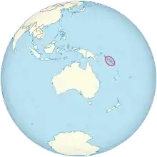 Description de l'image Solomon Islands on the globe (Oceania centered).svg.