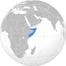 Description de l'image Somalia (orthographic projection)-Blue version.svg.