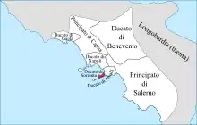 Description de l'image Stati presenti in Campania intorno all'anno 1000 (Sorrento).svg.