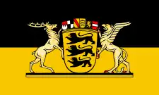 Drapeau d'État du Bade-Wurtemberg à grandes armoiries (version de novembre 2020)