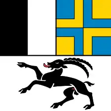 Les couleurs cantonales sont le noir, le blanc et le bleuUsage des drapeaux,étendards et fanions (Règlement sur les drapeaux) - Règlement 51.340 f, Armée suisse, p. 69, consulté le 26 juillet 2017