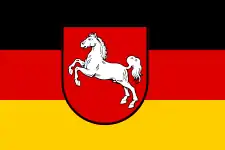 Drapeau civil et drapeau d'Etat de la Basse-Saxe