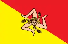 Drapeau de la Sicile