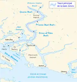 Carte du Jervis Inlet.