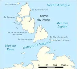 Localisation du détroit de Vilkitski.