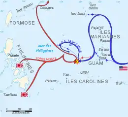 Description de l'image Battle Philippine sea map-fr.svg.