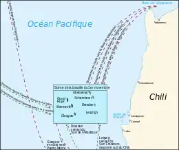 Description de l'image Coronel battle map-fr.svg.